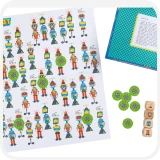 Speelstukken van het spel Spot de Robot van uitgeverij Bis Publisher