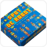 Voorkant van de doos in 3D aanzicht  van het spel Spot de Robot van uitgeverij Bis Publisher