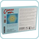 Achterkant kant van doos in 3D van spel Cinco van speluitgever Franjos Spiele